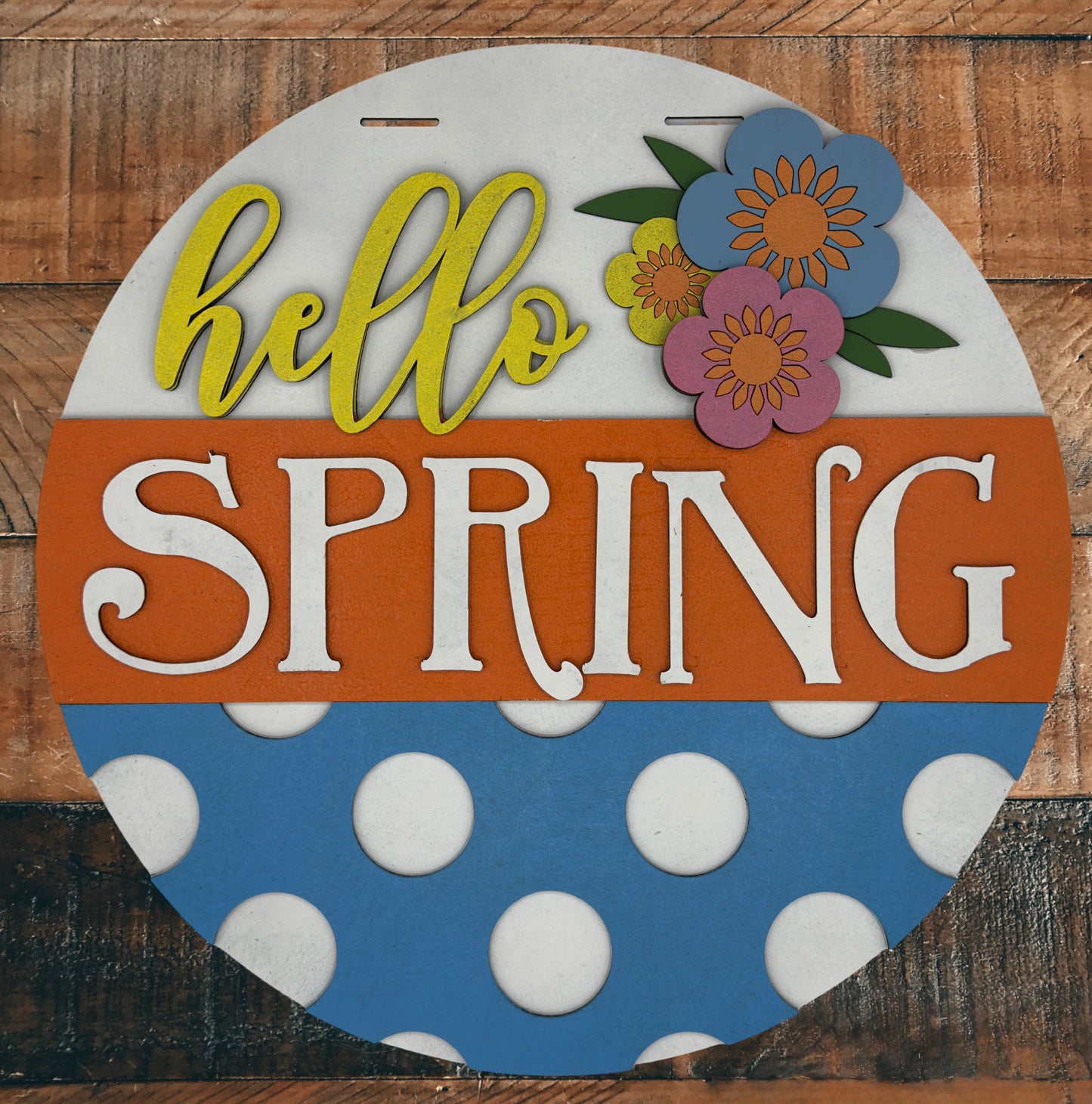 Hello Spring Wooden Sign