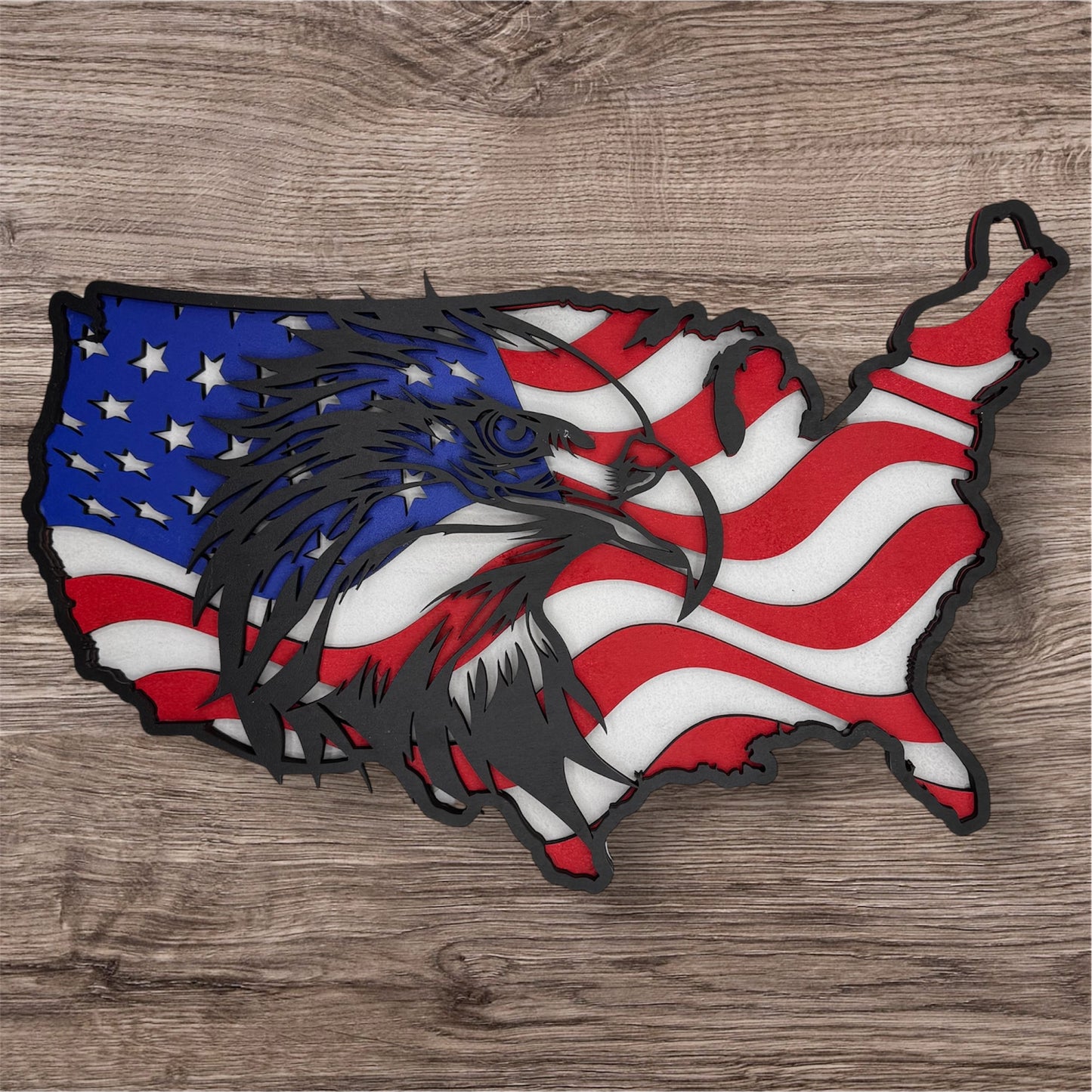 USA Flag Sign with Eagle Silhouette πΊπΈπ¦