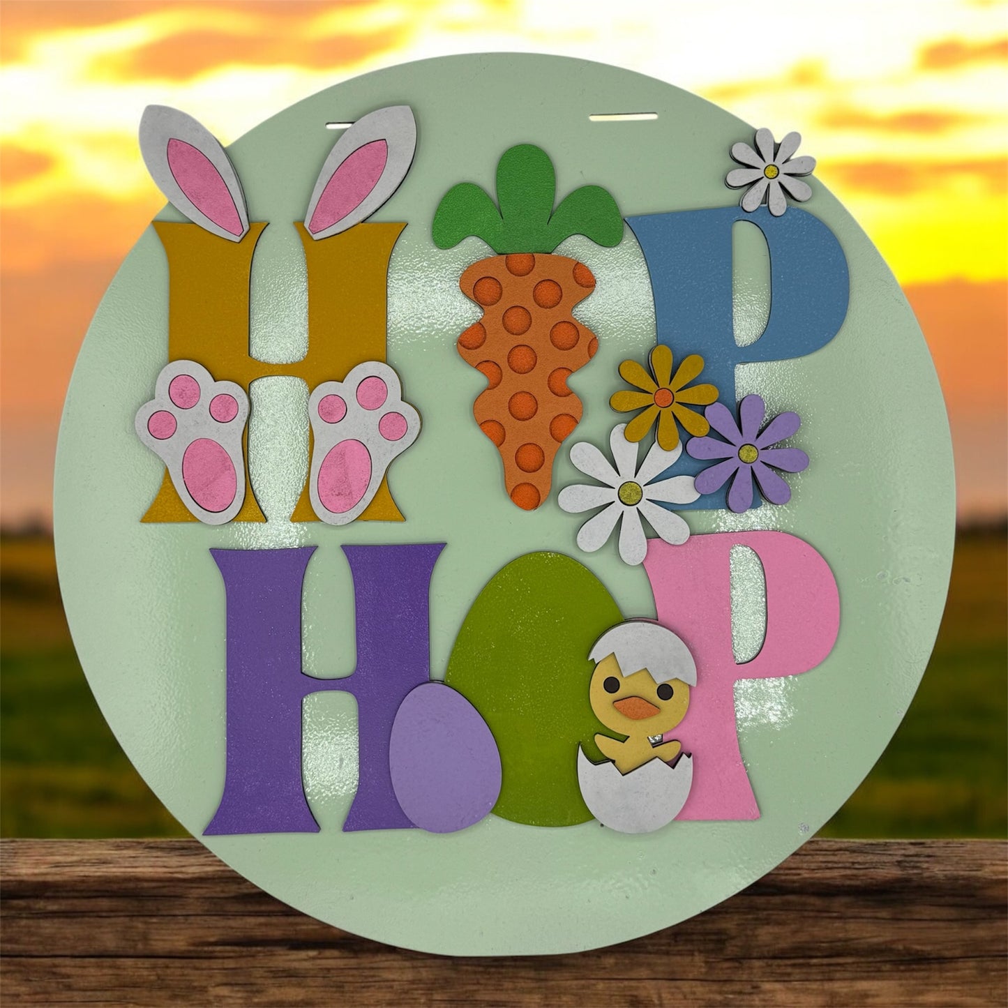 Hip Hop Easter Wooden Sign β Fun & Festive Decor! π°π€π₯