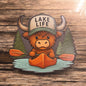 Lake Life Highland Cow Kayak Wooden Sign |laser Cut Lakehouse Decor