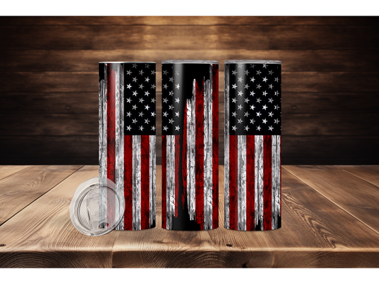 Patriot Pride Insulated Tattered American Flag 20 Ounce Tumbler