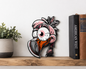 Funny Pink Flamingo Laser Cut Wall Decor – Hand Painted Layered Wood Art