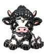 Adorable Farm Cow Laser Cut Wood Decor – Hand Painted Layered Farmhouse Art